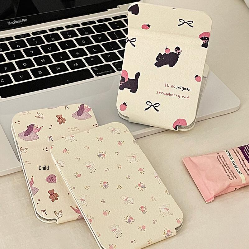 KAPABEAR Маленькое милое складное настольное зеркало для макияжа