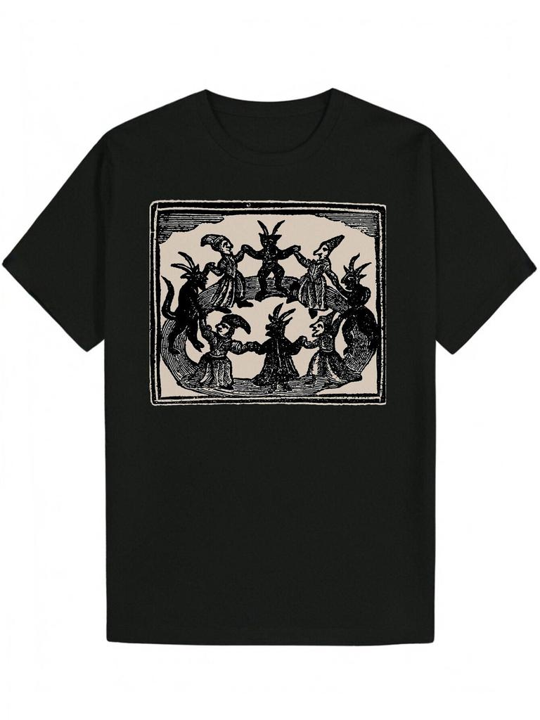 funny Collection Essential Y2K anime inappropriate horror dark humor band theme 100 cotton mens printed Tshirt