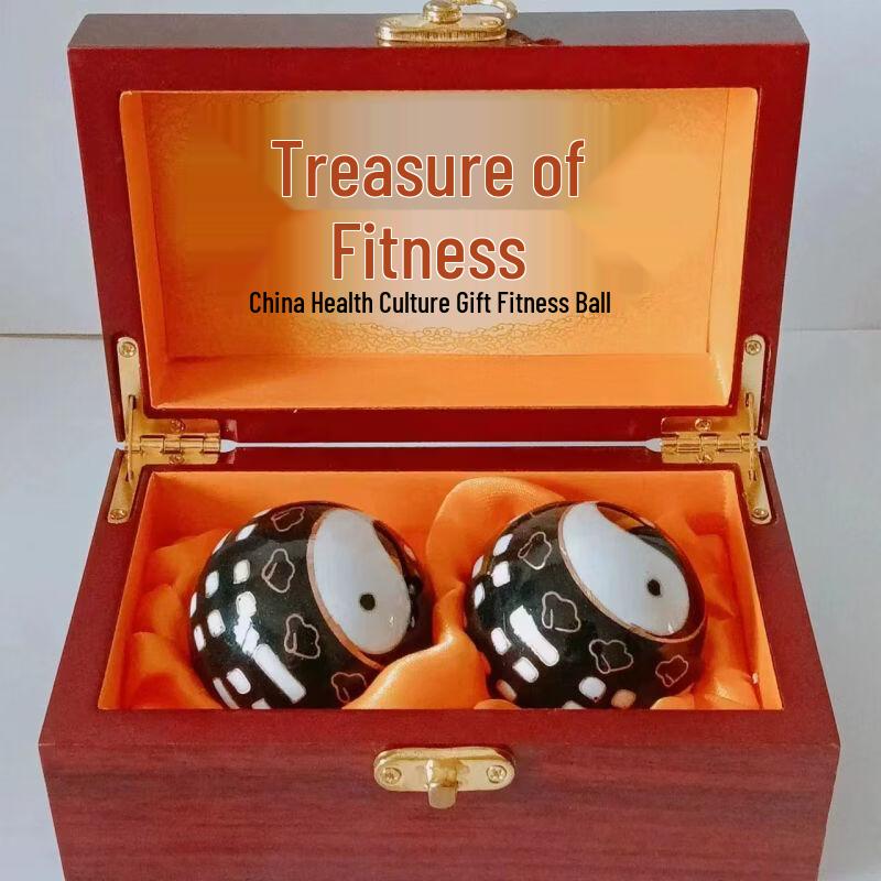 Dragon Phoenix Solid Wood Baoding Health Balls