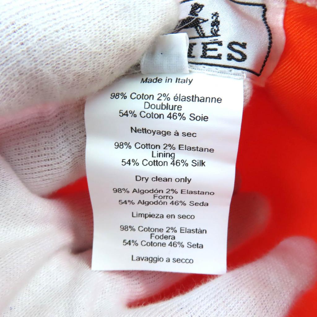 Excellent HERMES Beret Saint Honor Pink Cotton Women 56 Used