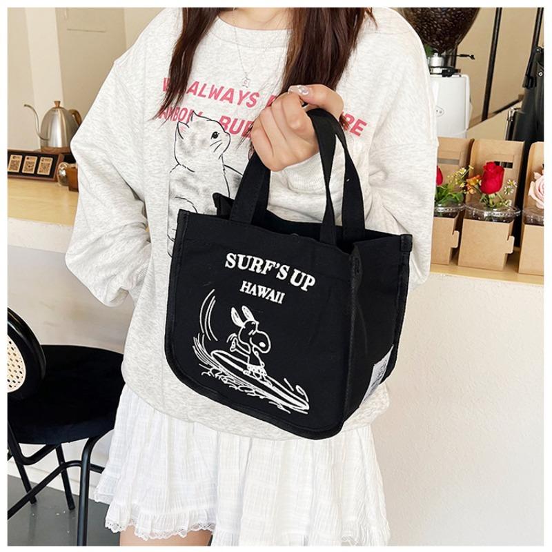 

Стильная и милая холщовая сумка Сумка для бенто Новая маленькая портативная легкая сумка-тоут для выхода в свет Повседневная сумка для прогулок