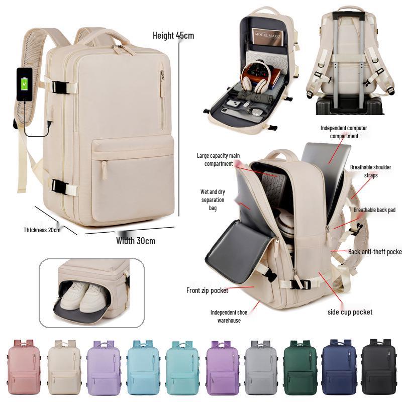 Customizable Men's Backpack: Large-Capacity Travel Bag, Business Laptop Bag, Portable Student Luggage
