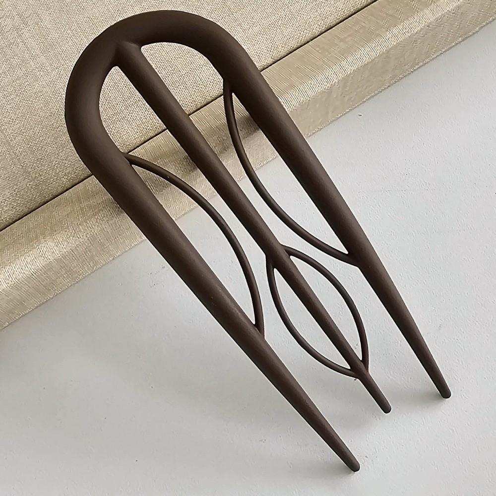 

Leopard Print U-shaped Hair Stick Multi-pronged Hair Fork Elegant Hair Clip Hair Accessories