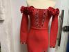 2025 Elegant Off-the-Shoulder Floral Evening Dress with Beaded Diamond Chain