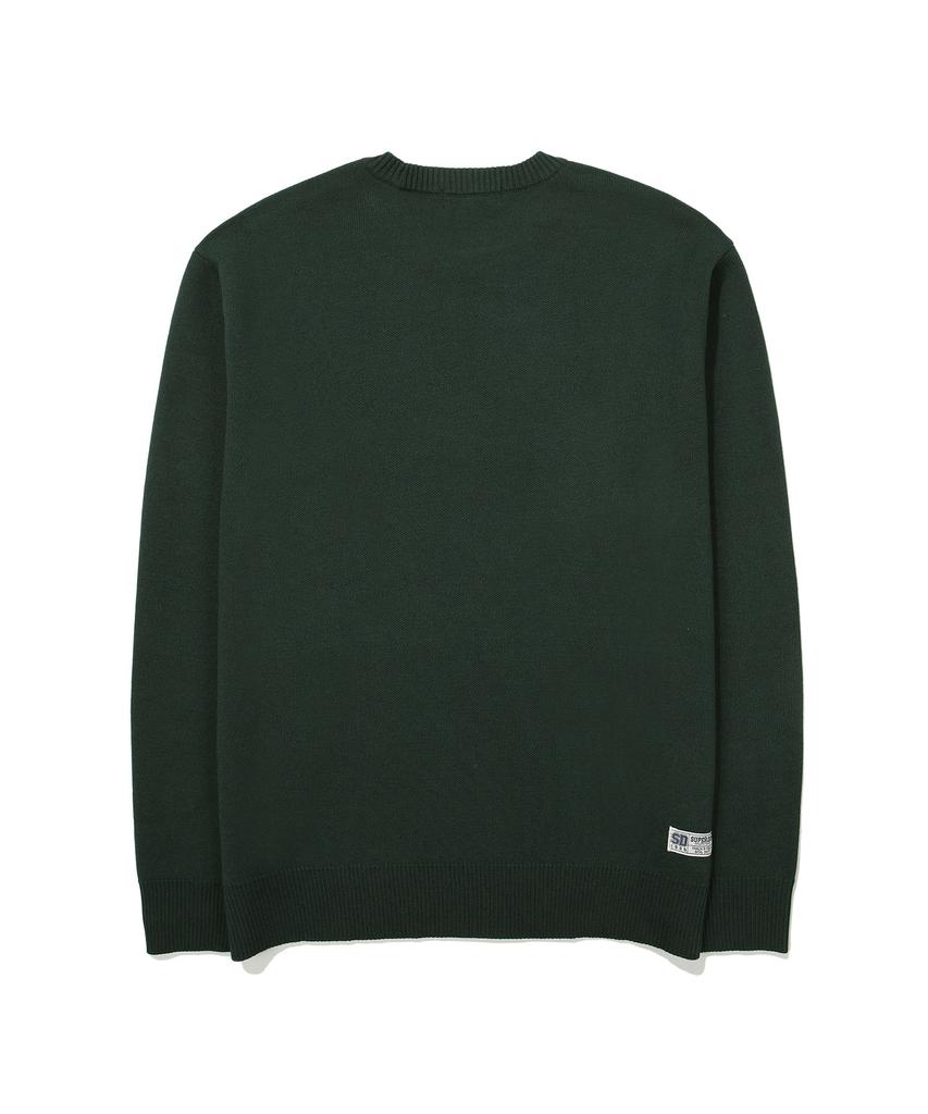 Syupeodeulai Core Logo Round Knit Hunter