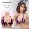 Silicone Prosthetic Chest for Men, Crossdresser Cosplay, Realistic Fake Breasts for Live Broadcast and Costume Disguise.