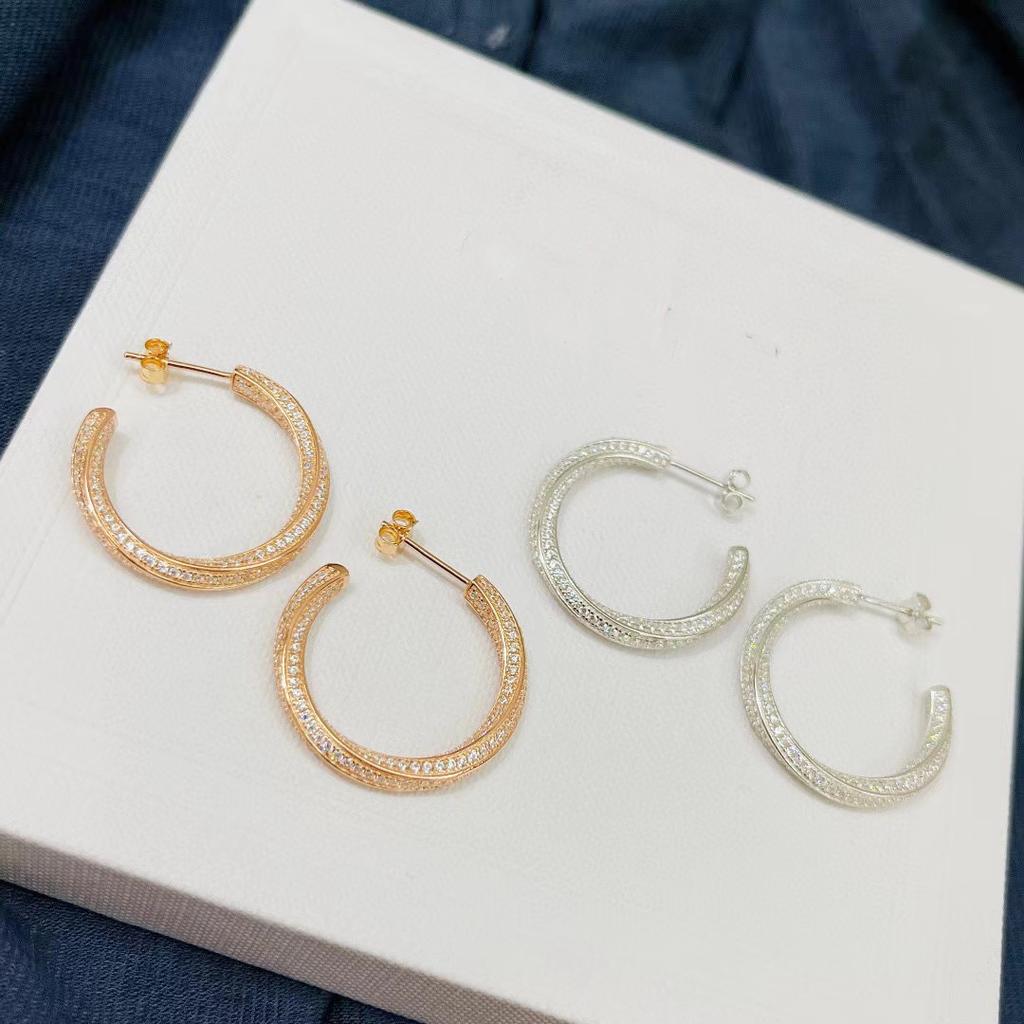 New 2023 Trendy Hot Brand Classic Europe Earrings Jewelry For Women Party Punk Rock Hip-hop Lozenge Engagement Geometric Rings