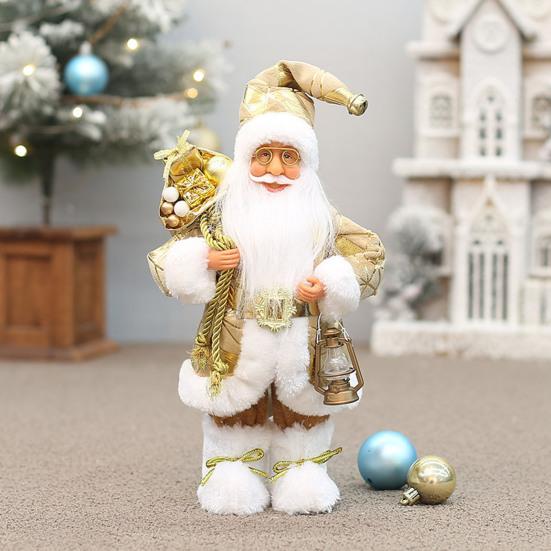 Santa Christmas Decoration 12-Inch Handcrafted Festive Figurine for Tree Mantel Classic Holiday Collectible Gifts Xmas Holiday Tabletop Decor