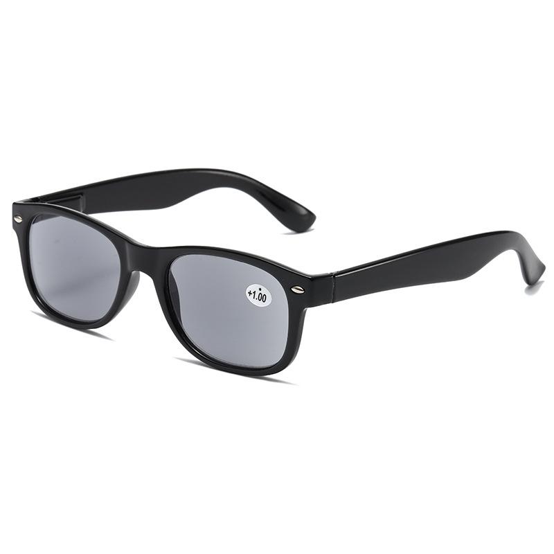 Unisex Retro Classic Reading and Sunglasses with Gray UV380 Lenses - Presbyopic Eyewear for Men and Women.