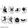 8PCS Halloween LED-Silhouette Wall Light Stickers Glow-In-The-Dark Bats Spiders Wall Decor Spookys Pumpkins Spiders Tree Decor