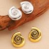 Necklace Earrings Set Exaggerated Snail Pendant And Earrings with Metallic Luster Bohemian Summer Party Jewelry for Beach Vacation And Party Wear