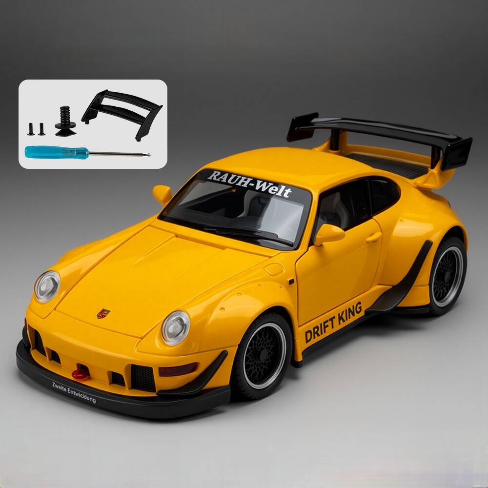 

Porsche 911 993 RWB Модифицированный Суперкар Симуляция Литая Модель и Игрушечные Транспортные Средства Звуки и Свет Машинка с Инерционным Механизмом 1:Модель коллекции 24 сплава