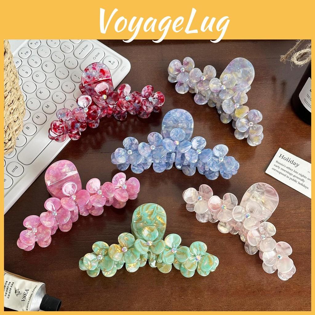And Trendy Stylish Rhinestone Flower Hair Claw Clip Ideal For Fashionforward Women