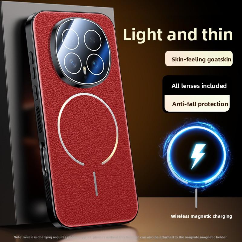 For Huawei Honor Magic 8 7 6 Pro Case Luxury PU Leather Magnetic wireless charging Protective Back Cover For Magic 7 6Lite Shell