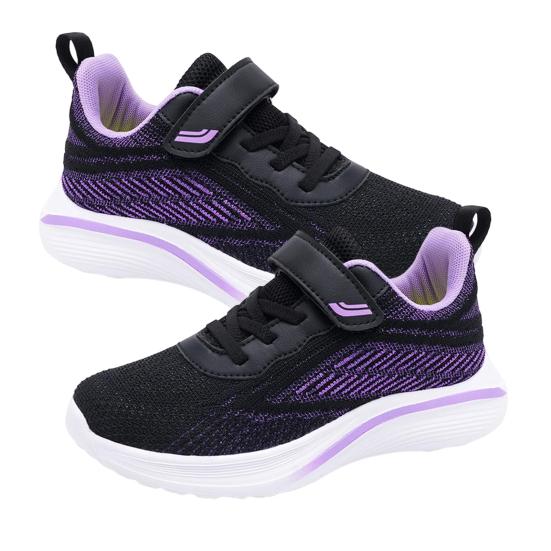 Girls Running Sneakers Kids Sports Shoes Breathable Lightweight Sneakers Memory Foam Insoles Non-Slip Shock-absorbing Footwear