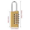 Sturdy Brass Combination Lock Solid Body with Stylish Steel Shackles Portable Accessory for Multipurpose Security