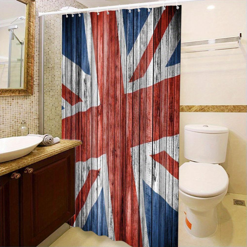 Weathered Banner Design Shower Curtain With 12 Hooks 180X 180Cm Bathroom Decorative Bathtub Shower Curtain