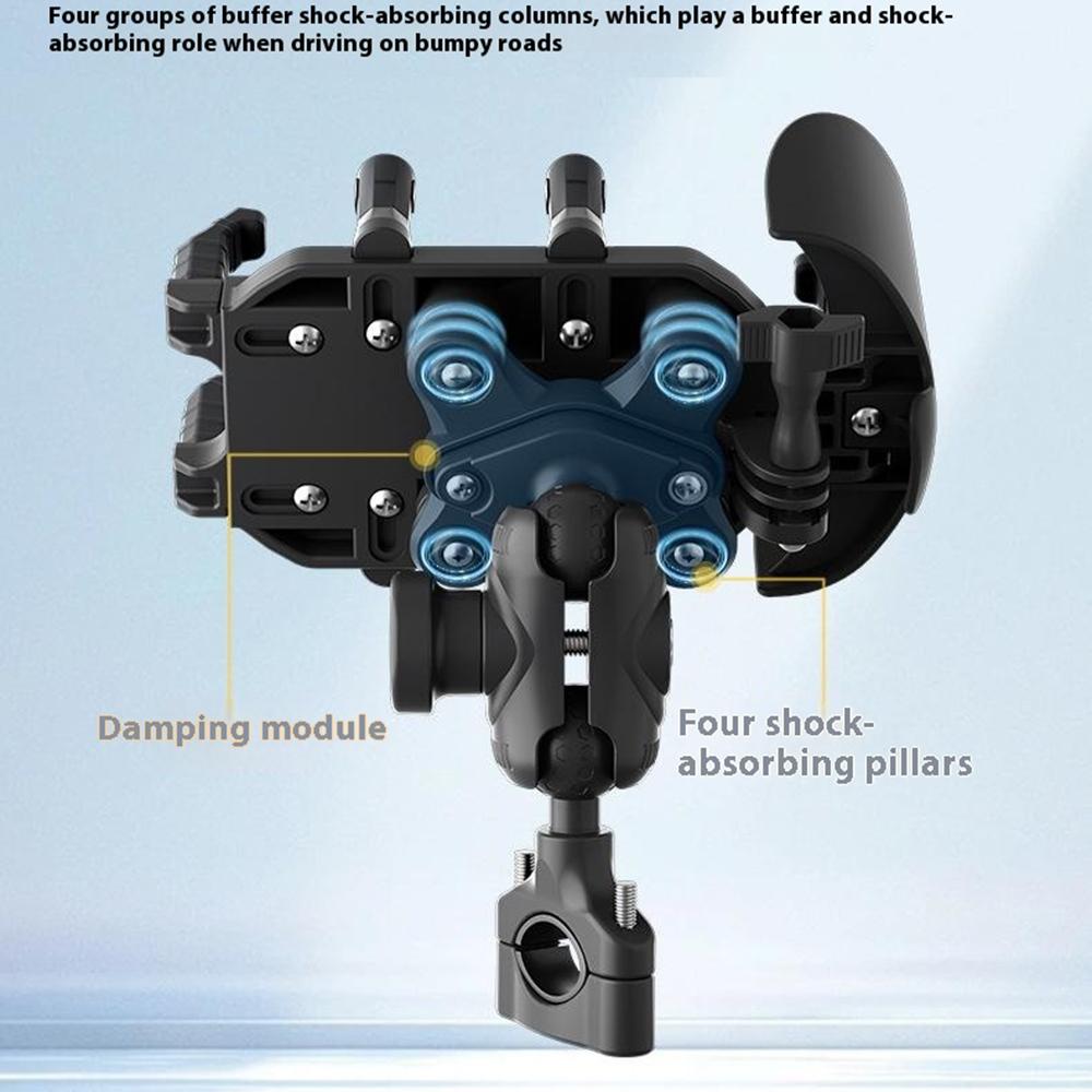 WUPP CS-2056B2 Suport de Telefon pentru Ghidon Motocicletă Anti-Șoc Suport de Telefon Stand