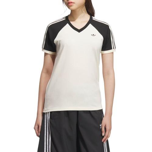 adidas Originals Sports V-neck Short Sleeve Raglan T-shirt for Women,
