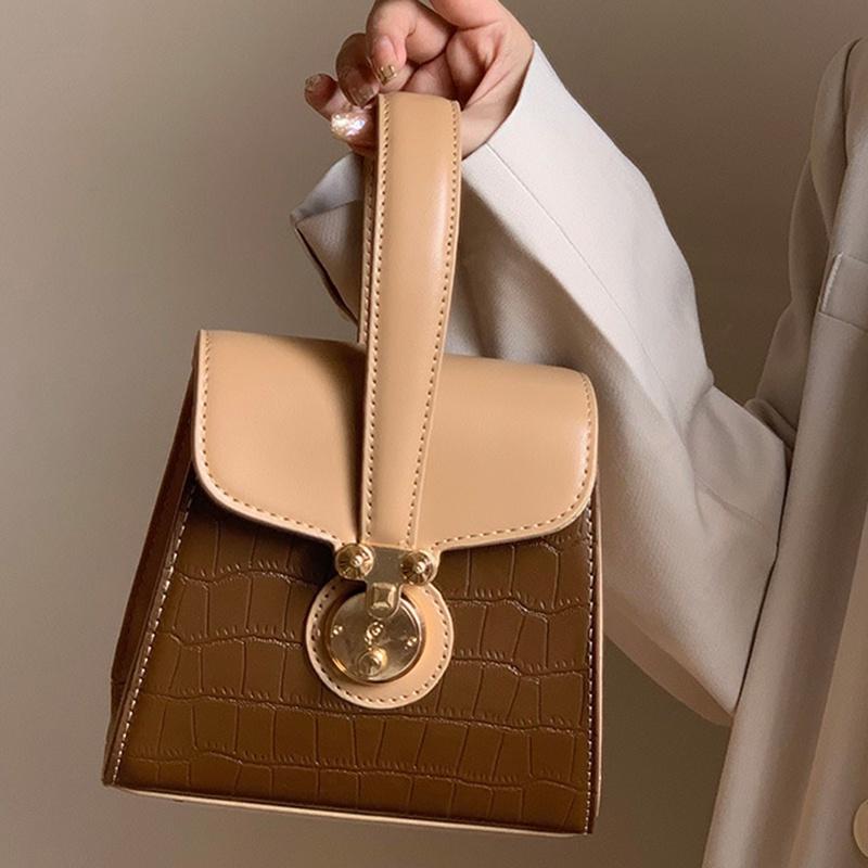 IELGY coconut bento box-shaped lock buckle all-match messenger bag women