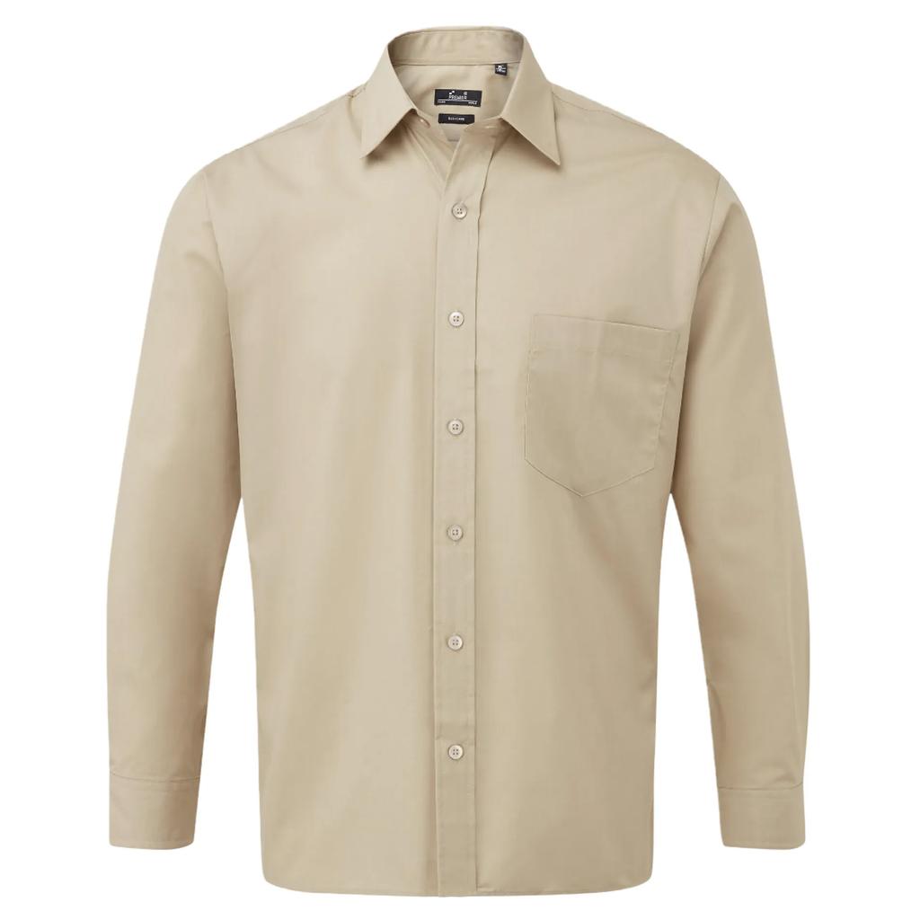 Premier Mens Poplin Long-Sleeved Shirt