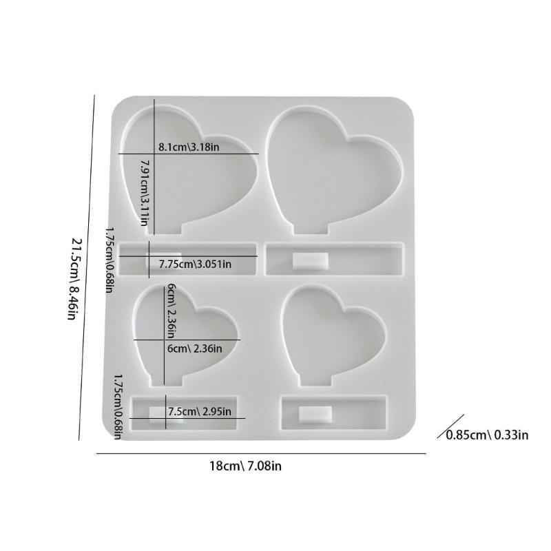 Reusable Heart Shape Silicone Mould For Quick Demolding And Craft Efficiency