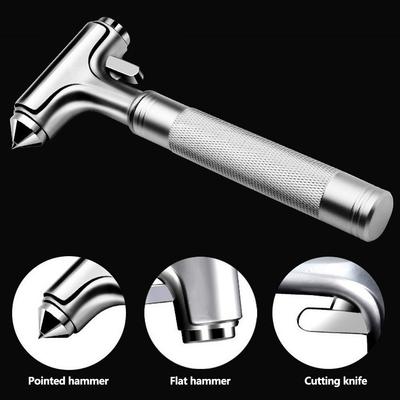3-in-1 Car Window Breaker Safety Hammer Emergency Hammer with Seatbelt Cutting Car Glass Breaker Escape Tool Tungsten Steel