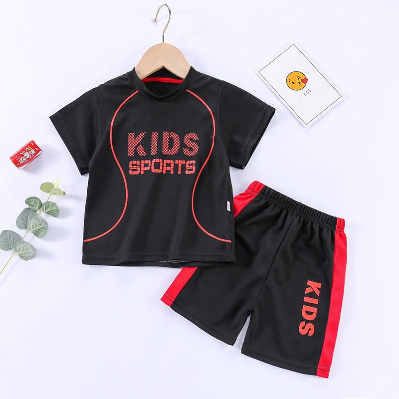 Children's Short Sleeved Soccer Suit Set Boys' Sportswear Girls' Quick Drying Breathable Shorts Medium Large Baby's Clothing