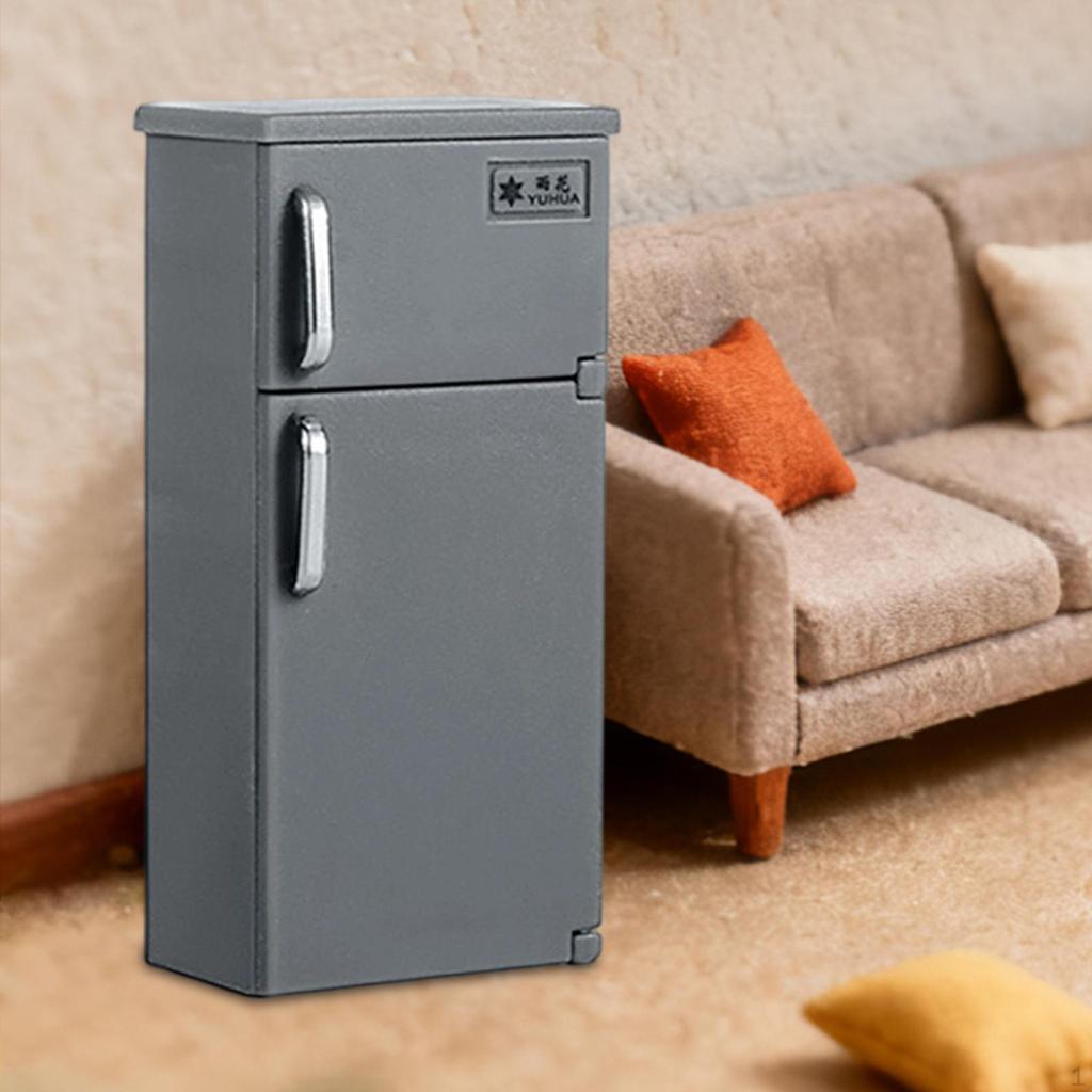 1:12 Dollhouse Furniture Fridge Doll House Accessories Life Scene DIY Pretend Play Toy for Kids 3+