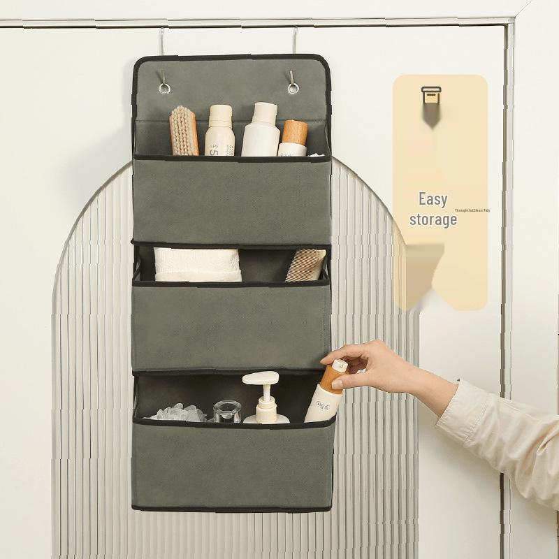 Foldable Multi-Layer Door Hanging Organizer for Dorms and Wardrobes
