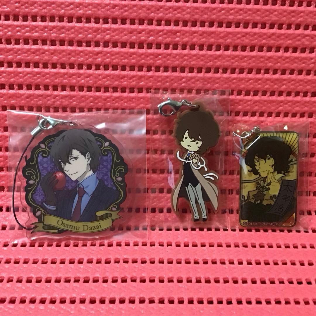 Bungou Stray Dogs 6 Osamu Dazai Acrylic Stand Rubber Charm etc.