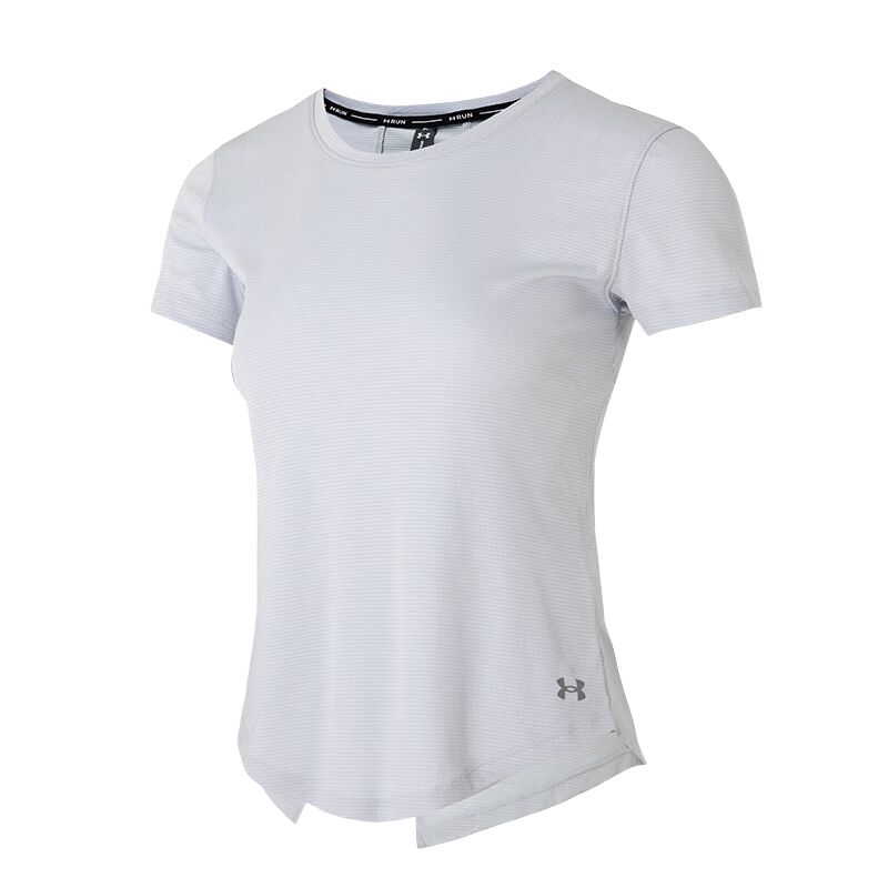 Under Armour Comfortable Breathable Round Neck Pullover Short Sleeve T-Shirt Women Tops Gray 1373399-014