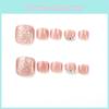 Simple Style J-177 Jelly Powder Colorful Rhinestone Toe Nail Stickers 24 Pieces Box