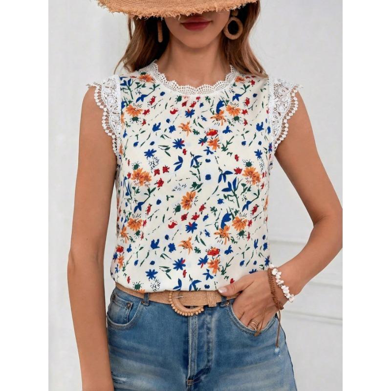 JPNTKY Women's Fashion Casual O-Neck Sleeveless Blouses & Shirts
