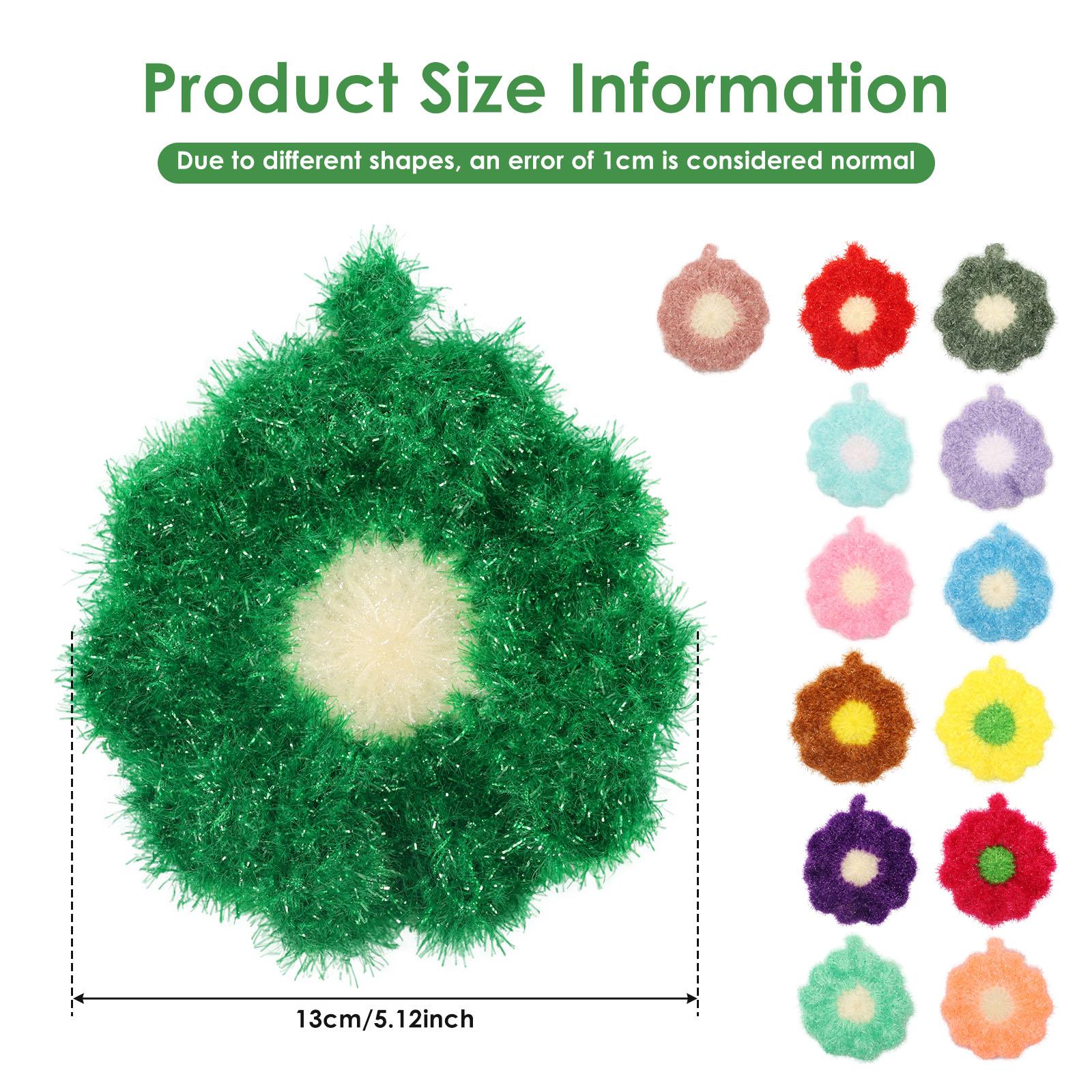 

14Pcs Flower Shaped Dish Scrubber Polyester Kitchen Dishcloths Reusable Dish Washing Towels Multipurpose Household Cleaning Tool