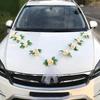 Rosa Flor Artificial Para Decoração De Carro De Casamento Decorações De Carro De Noiva Branco Rosa Vermelho Amarelo Rosa Artificial Decoração De Carro