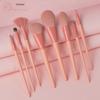 Nongying 8-Piece Animal Hair Makeup Brush Set with Storage Bucket for Beginners