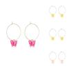 Trendy European And American Style Butterfly Hoop Earrings For Women