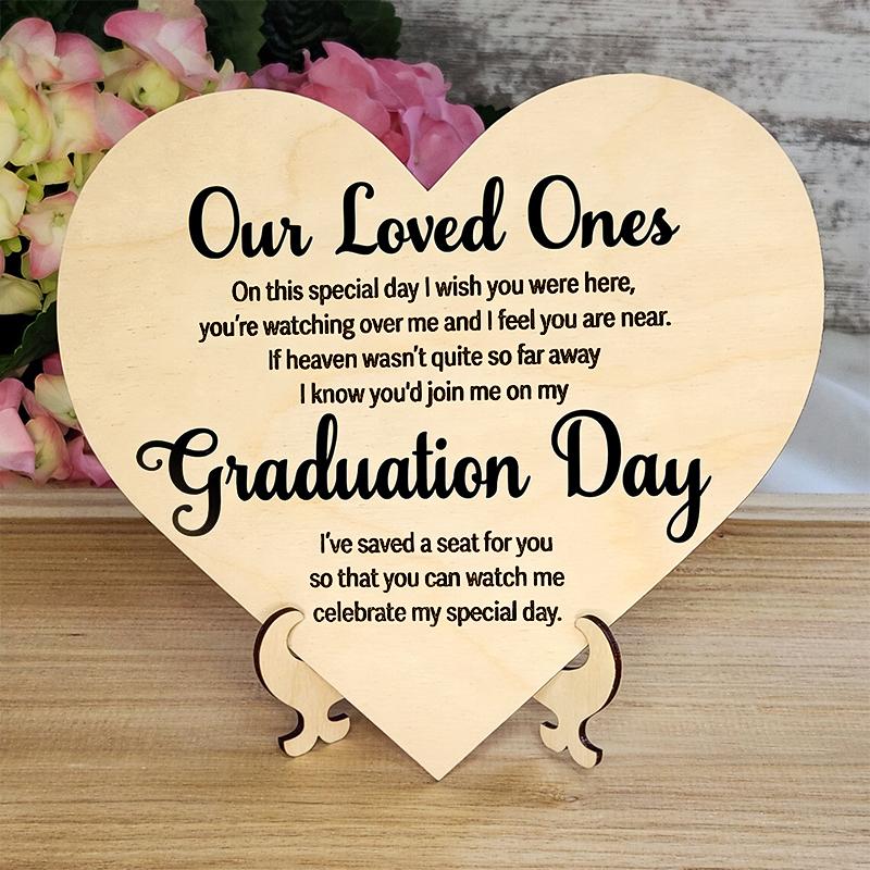 Graduation Wedding Memorial Sign Our Loved Ones Remembrance Memorial Sympathy Gift Wooden Plaque With Chairs