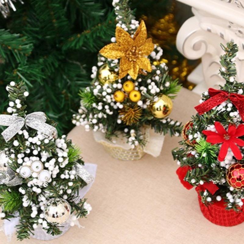 20CM Christmas Tree Ornament Christmas Table Decorations Multi Color Mini Sequin Xmas Trees Party Ornament  New  Gift