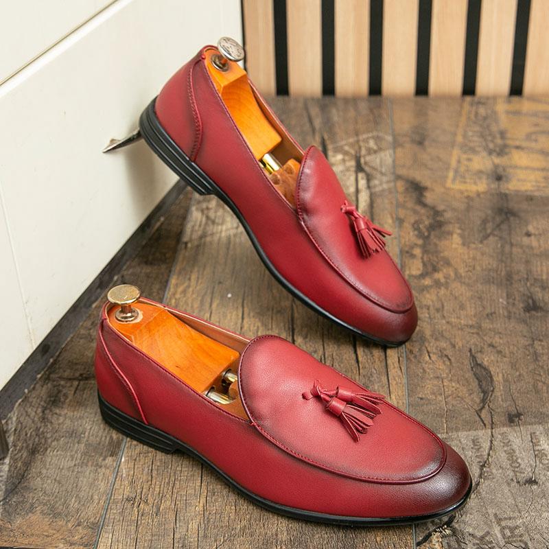 

Модные Модные Лоферы из Соединенных Штатов Мужские Повседневные Удобные Брендовые Туфли с Кисточками Мужские Деловые Дорожные Туфли Размеров 38-47 38 красный