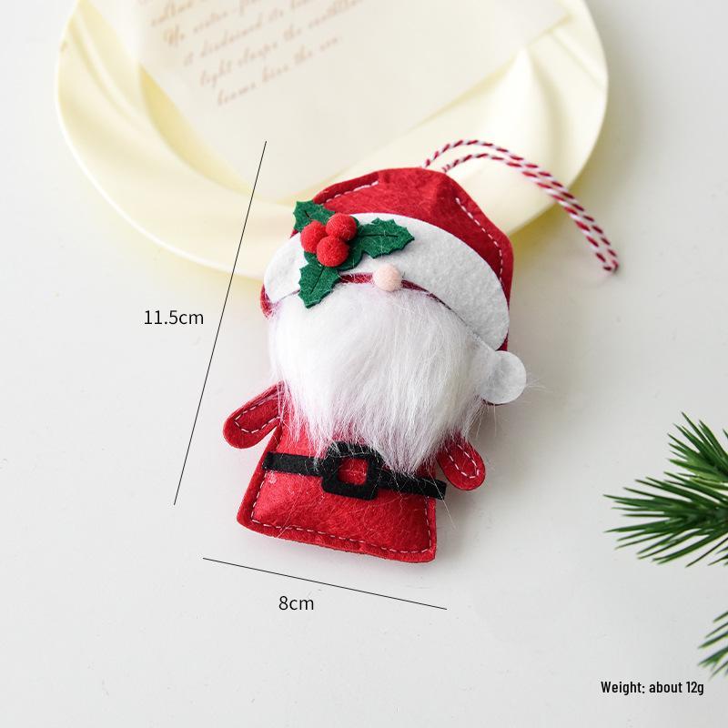 NUCHI Christmas Tree Santa Snowman Bow Pendant Decoration