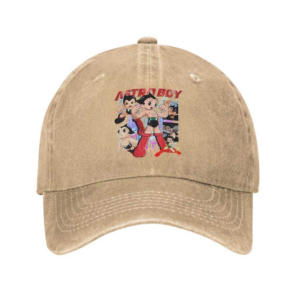 Mighty Atom Astro Boy Anime Mężczyźni Kobiety Czapki Baseballowe Cartoon Art Postarzane Prane Kapelusze Outdoorowe Wszystkie Pory Roku Podróże Miękkie Snapback