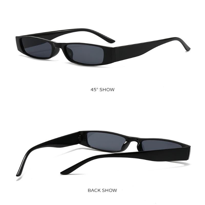 Small Rectangle Sunglasses Women Men Narrow Frame Vintage Square Sun Glasses Punk Cat Eye Eyewear Women'S Sunglasses