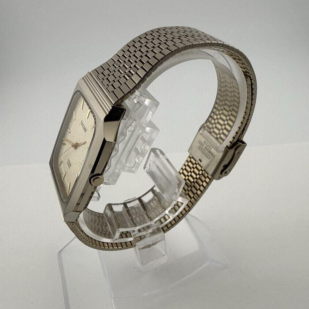 Used CITIZEN EXCEED 5639-F61524 Men's Watch Quartz Working Condition Battery Replaced [S417]