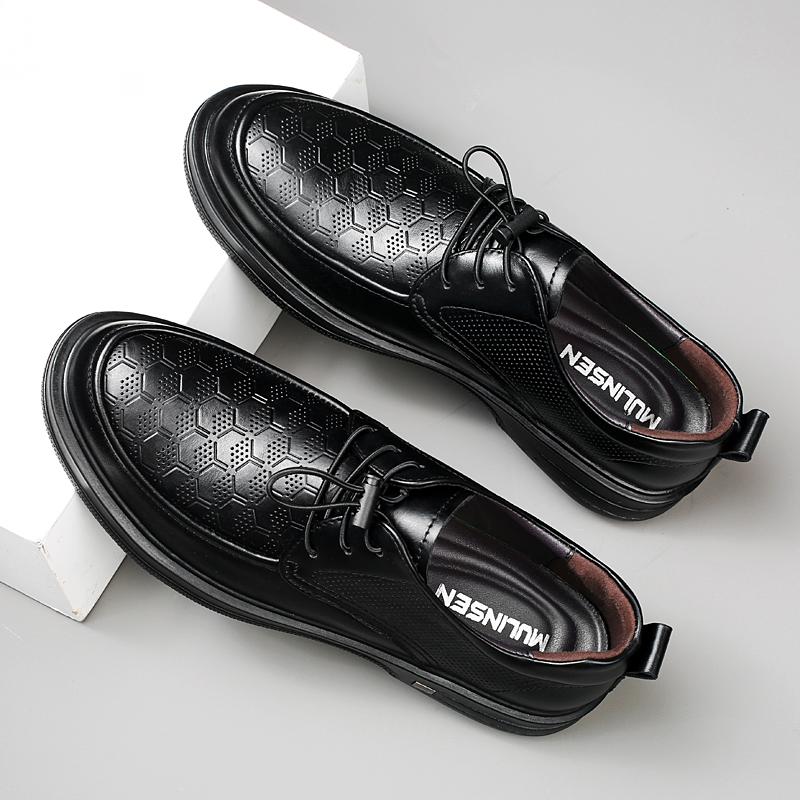 FashionHigh Quality Casual Shoes Men Genuine Leather Shoes Fashion British Style Anti-skid Oxford Shoes Luxury Brand Man Business Shoes