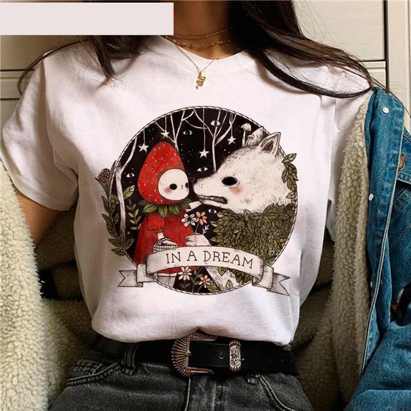 

Kawaii Mushroom Clothes Women Kawaii Harajuku Vintage T Shirt Graphic Tees Women Streetwear S
