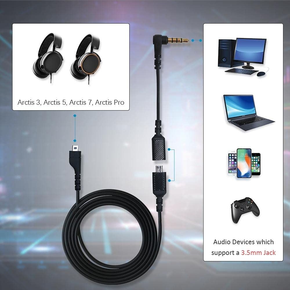 Headphone Sound Card Cable Accessories High Quality Audio Cable Replacement Sound Card for SteelSeries Arctis 7 5 3 Pro Headset