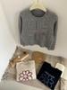 Korean Smiley Sunflower Knit Sweater - Cozy Winter Layer for Women