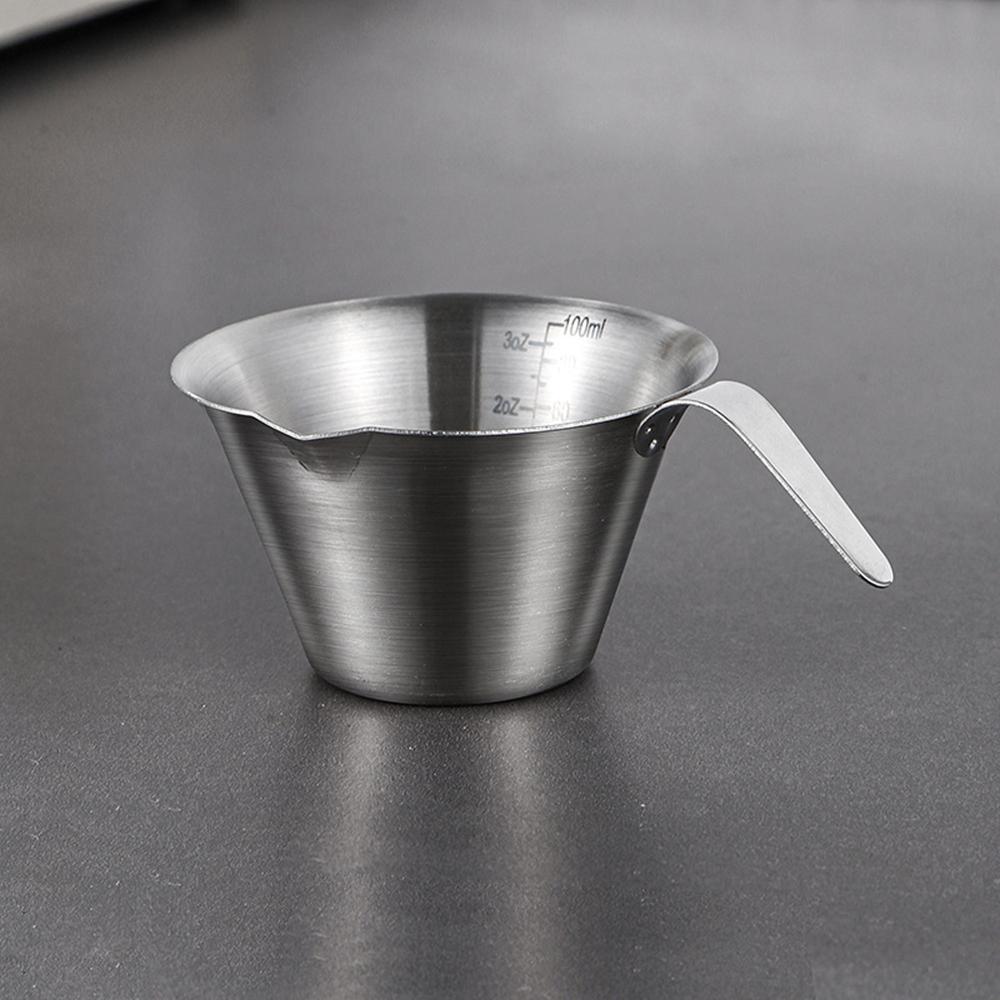

100ml Stainless Steel Coffee Extraction Cup with Scale Small Milk Spoon Making Cup Espresso Measuring Cup Kitchen Tools Cup